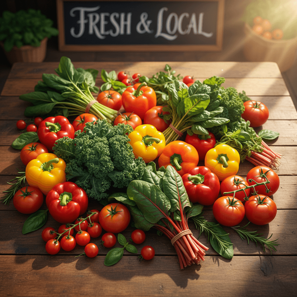 Fresh whole foods and ingredient-free products arranged together